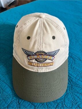 Alaska 'The Last Frontier' Embroidered Baseball Cap BUSH PILOT VINTAGE RARE
